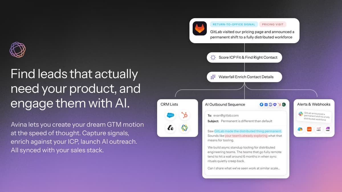 Avina Review: AI GTM Agents for Customer Acquisition