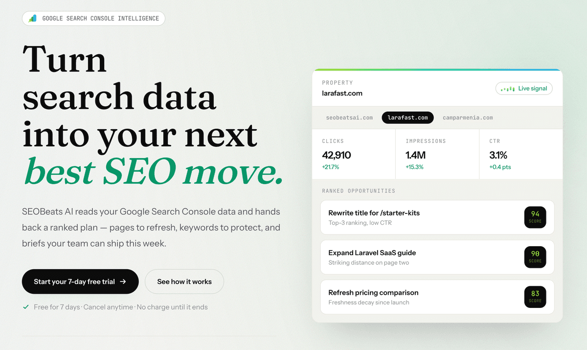 SEObeats AI Review: Turn Search Console Data into SEO Wins