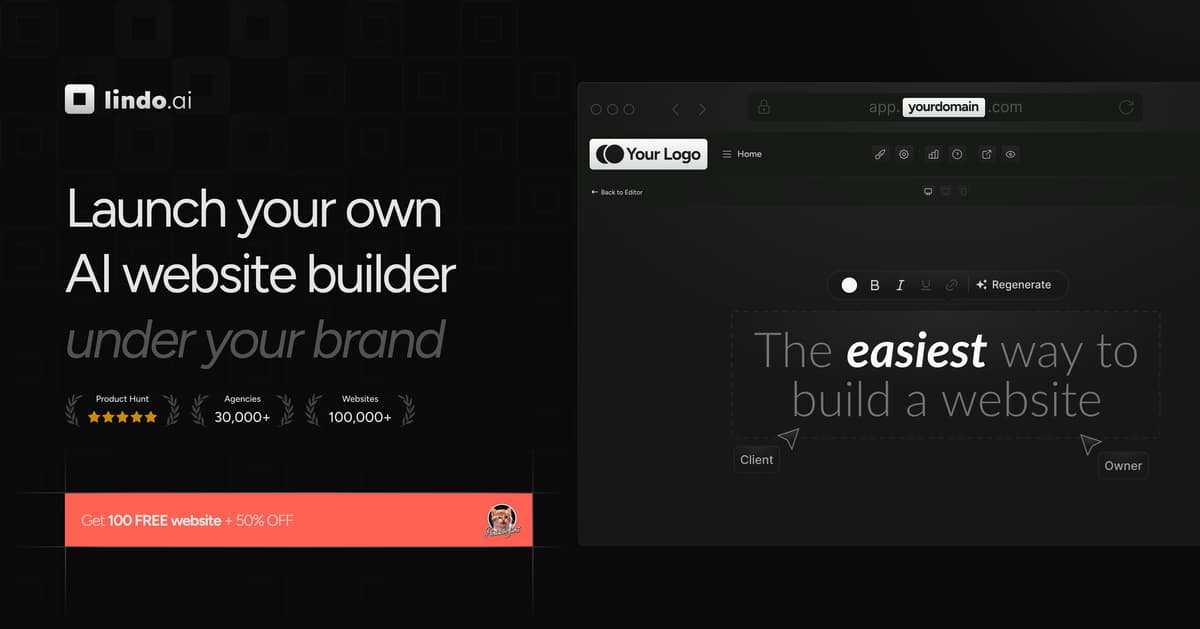 Lindo AI Review: Launch Your Own White-Label AI Website Builder