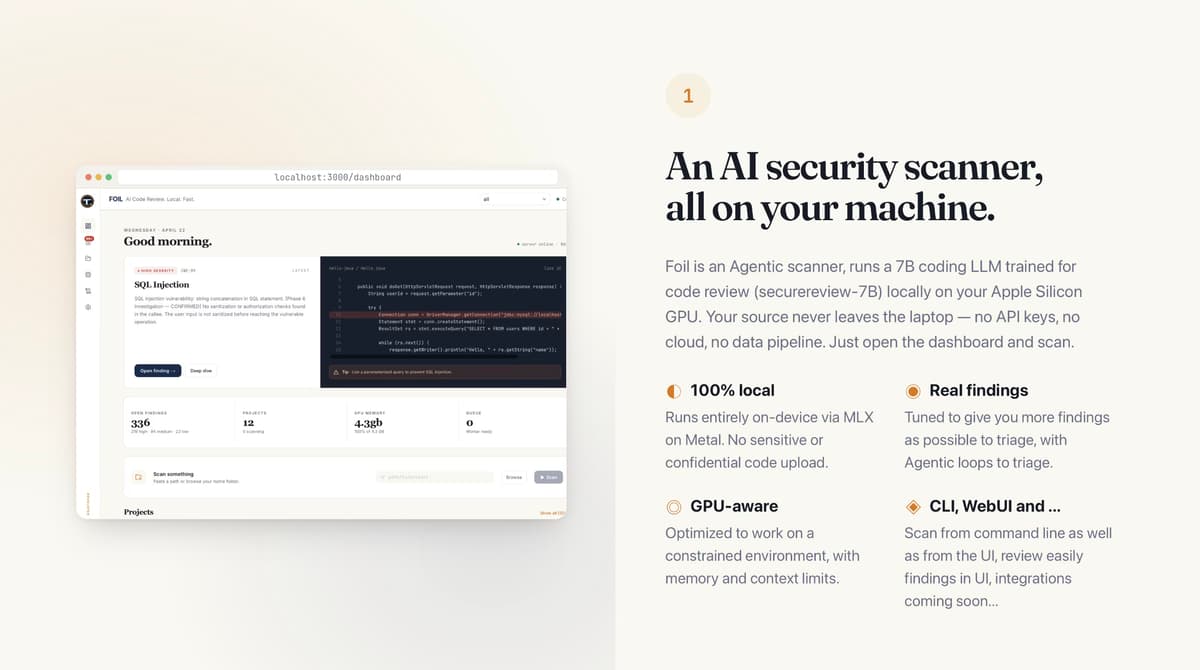 Foil AI Code Security Review: Local AI for Mac Devs